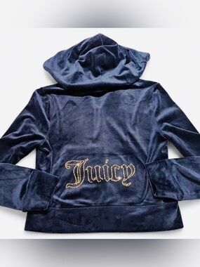 Juicy Couture New Blue Velour Jacket Medium Vintage
